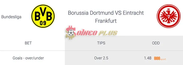 Soi Kèo Dự Đoán: Dortmund vs Frankfurt, 23h30 ngày 17/03/2024