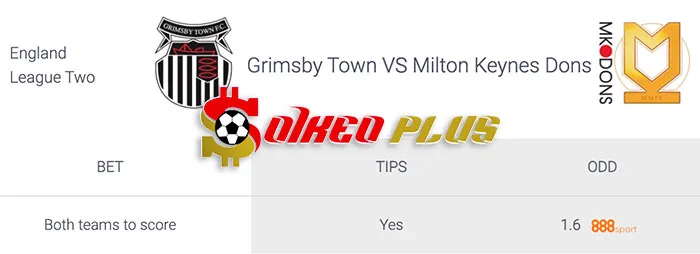 AI Soi Kèo: Grimsby vs MK Dons, 2h45 ngày 13/03/2024