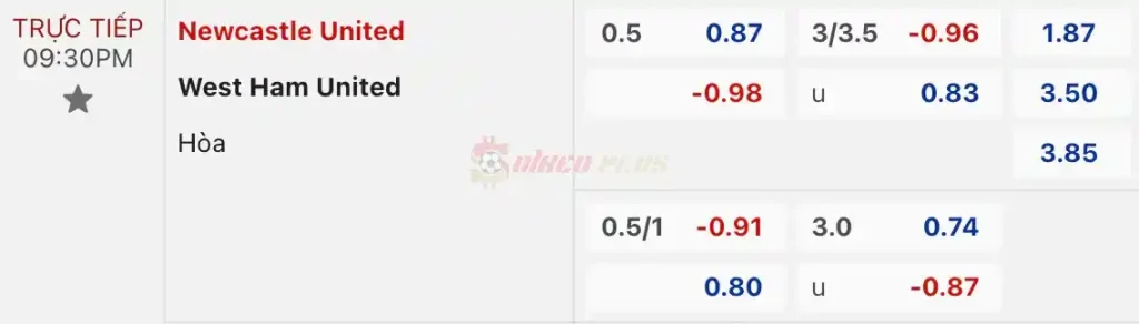 Soi Kèo Dự Đoán: Newcastle vs West Ham, 19h30 ngày 30/03/2024