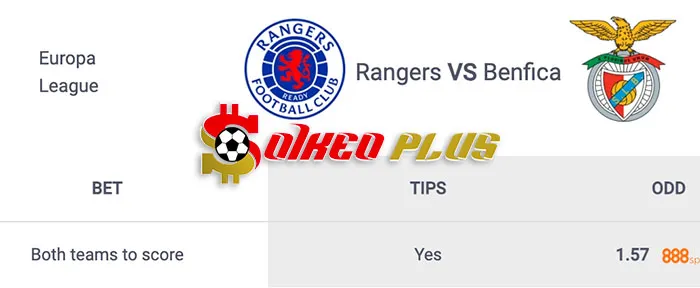 AI Soi Kèo: Rangers vs Benfica, 0h45 ngày 15/03/2024