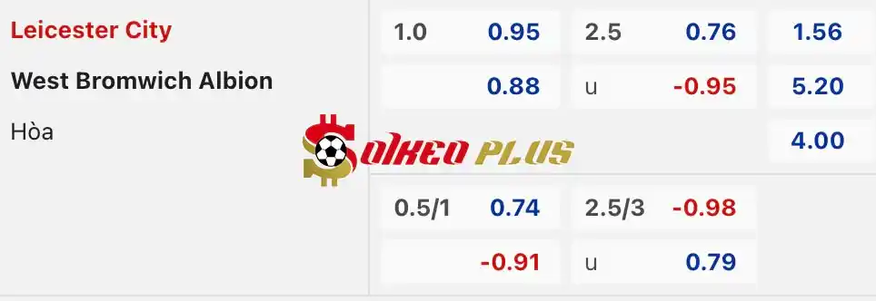 Soi Kèo Dự Đoán: Leicester vs West Brom, 18h30 ngày 20/04/2024