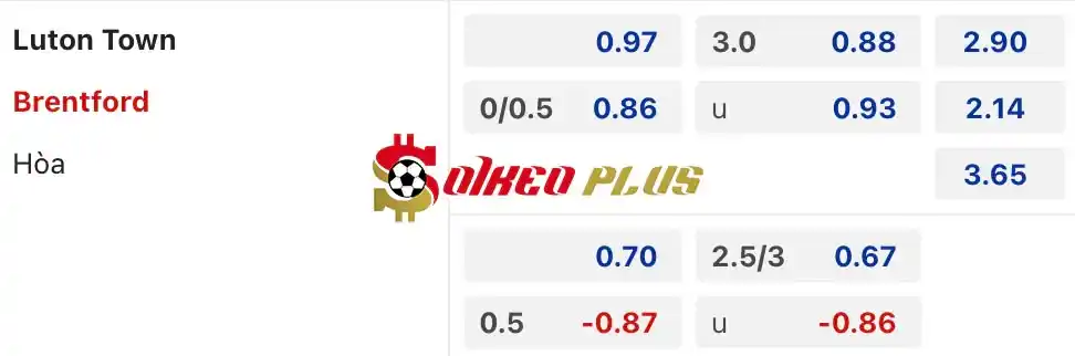 Soi Kèo Dự Đoán: Luton vs Brentford, 21h ngày 20/04/2024