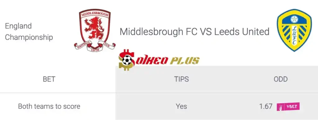 Soi Kèo Dự Đoán: Middlesbrough vs Leeds, 2h ngày 23/04/2024