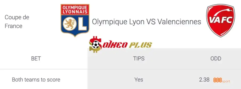 Soi Kèo Dự Đoán: Lyon vs Valenciennes, 1h45 ngày 03/04/2024