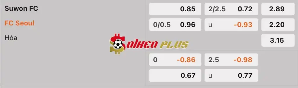 Soi Kèo Dự Đoán: Suwon FC vs FC Seoul, 17h30 ngày 30/05/2024