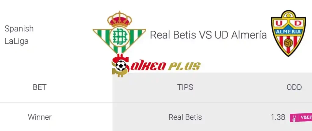Soi Kèo Dự Đoán: Betis vs Almeria, 2h ngày 13/05/2024