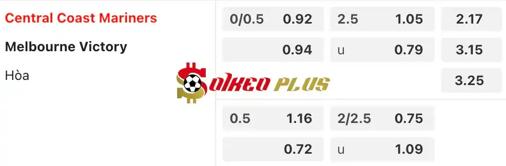 Soi Kèo Dự Đoán: Central Coast vs Melbourne Victory, 16h45 ngày 25/05/2024