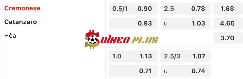 Soi Kèo Dự Đoán: Cremonese vs Catanzaro, 1h30 ngày 26/05/2024