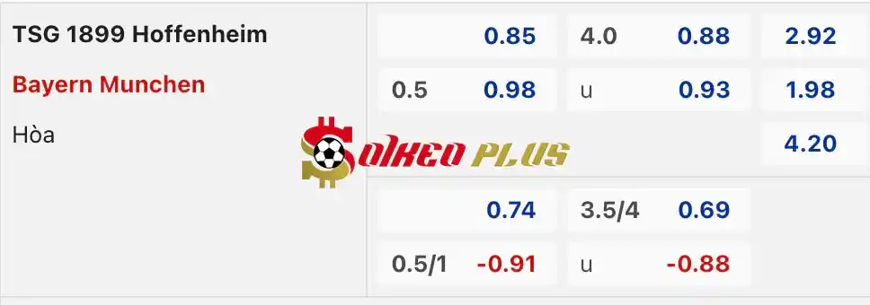 Soi Kèo Dự Đoán: Hoffenheim vs Bayern Munich, 20h30 ngày 18/05/2024