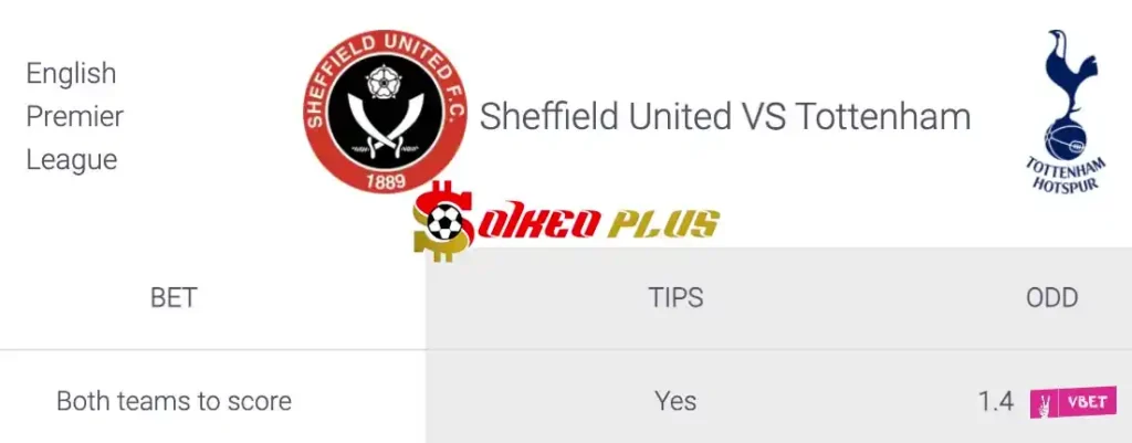 Soi Kèo Dự Đoán: Sheffield Utd vs Tottenham, 22h ngày 19/05/2024