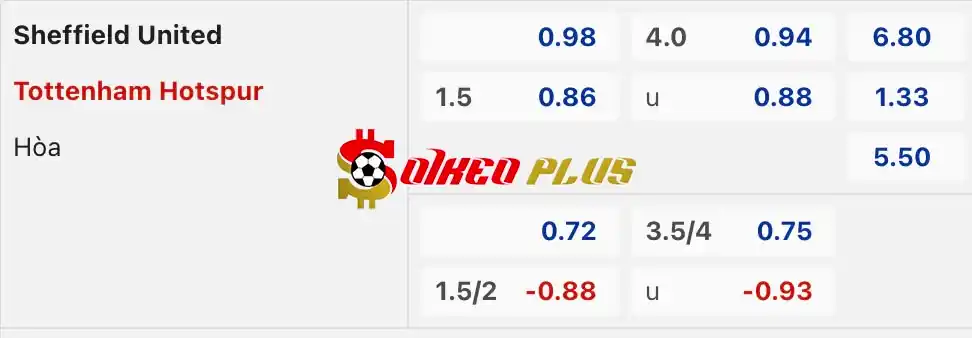 Soi Kèo Dự Đoán: Sheffield Utd vs Tottenham, 22h ngày 19/05/2024