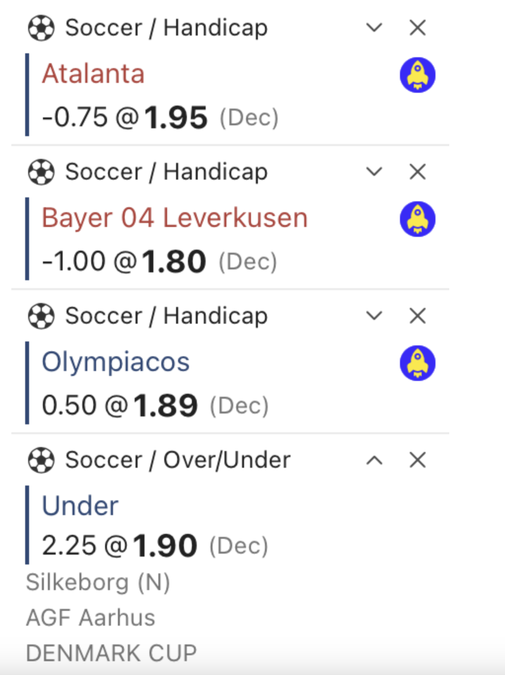 Kèo Xiên Bóng Đá 9/5: Atalanta -3/4 + Aston Villa -1/2 + Roma +1 + Under 2.25 Silkeborg vs Aarhus