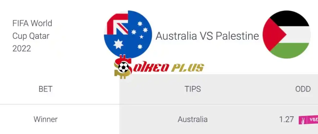 Soi Kèo Dự Đoán: Australia vs Palestine, 19h10 ngày 11/06/2024